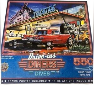 MasterPieces 550 Piece Jigsaw Puzzle Starlite Drive-In Movie Theme